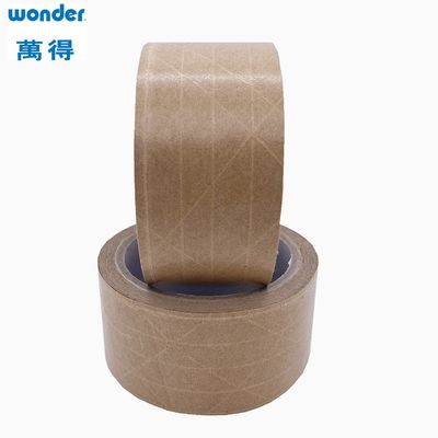 স্ব-আঠালো সাদা ক্রাফ্ট পেপার টেপ 0.130mm বেধ দ্রাবক ভিত্তিক